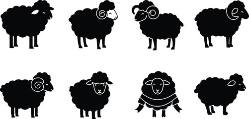 Black Sheep Vector Illustration A Collection of Cute Sheep Designs