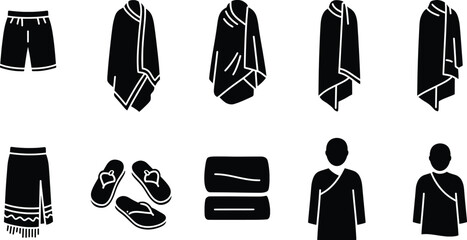 Vector Illustration Diverse Clothing and Apparel Icons