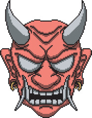 Japanese mask oni no background color