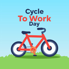 vector graphic of Cycle to Work Day ideal for Cycle to Work Day celebration