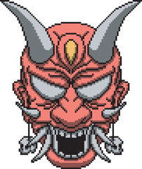 Japanese hannya oni mask no background color