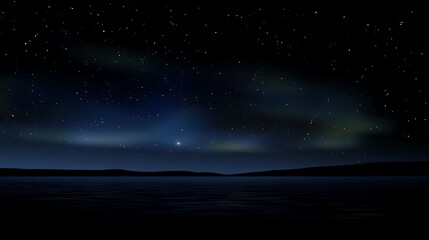 Stars glimmering over dark and calm water