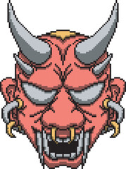 japanese mask oni scary no background color