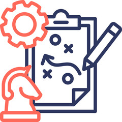 Obraz premium Strategic Planning line color icon