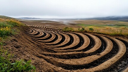 Curved Farmland, Soil Preparation