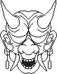 oni mask japanese scary line