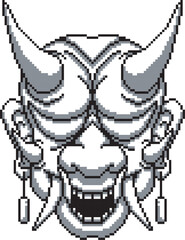 oni mask japanese scary shading