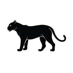 Obraz premium black panther on a white background