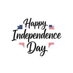 Fototapeta premium Joyful Independence Day modern calligraphy hand lettering.