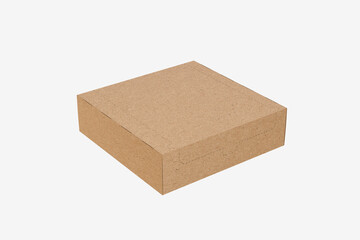 Paper Hard Box Mockup Isolated On White Background. 3d illustration