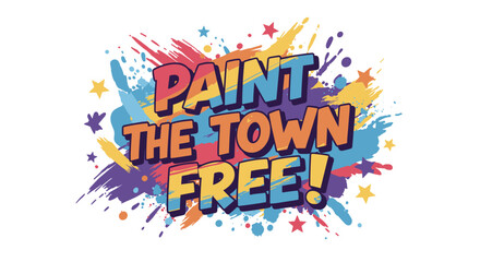 Colorful Paint Splash Design for Fun Events and Creative Activities