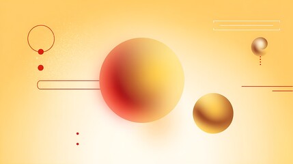 Abstract modern art with spheres elements