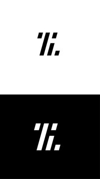 TL Logo Design  Parallel Lines Minimalist Style