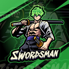 Swordsman esport mascot logo design