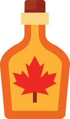 maple syrup bottle  vector on white background  .eps