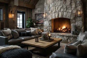 Incorporate a cozy fireplace for warmth and gathering