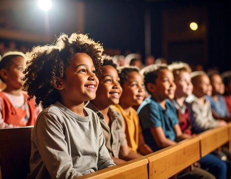 Children enjoying a performance