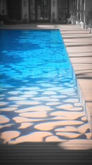 Pool water surface with shadows