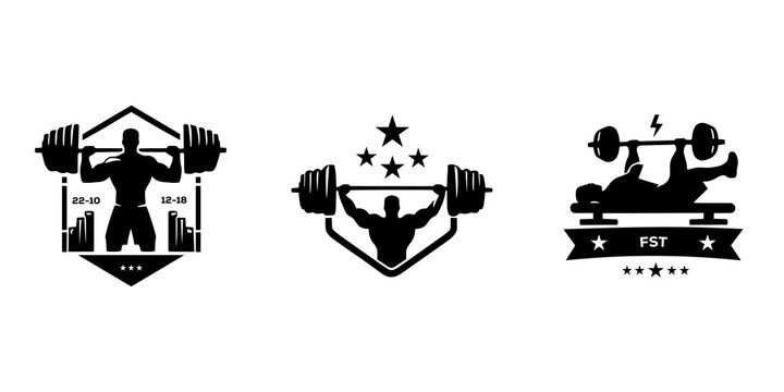 Weightlifting and Fitness Gym Logos design