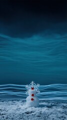 Snowman in a winter scene