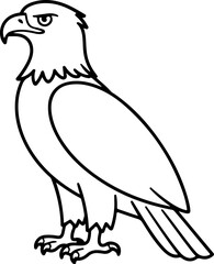 Eagle line art vector illustration