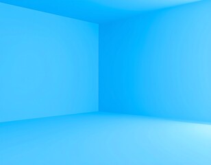 Empty blue room corner