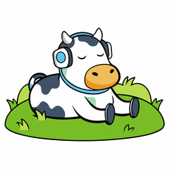 cow listening to nature sounds