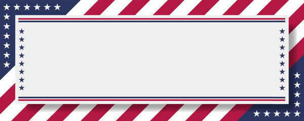 Patriotic Banner Stars and Stripes Frame   Celebrate America