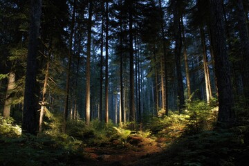 Fototapeta premium Write about a forest that changes location each night