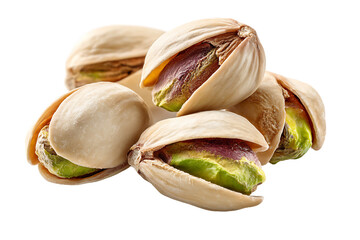 Close-up of Salted Pistachios on Transparent Background, PNG