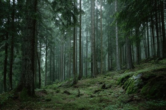 Write about a forest that reacts to human emotions