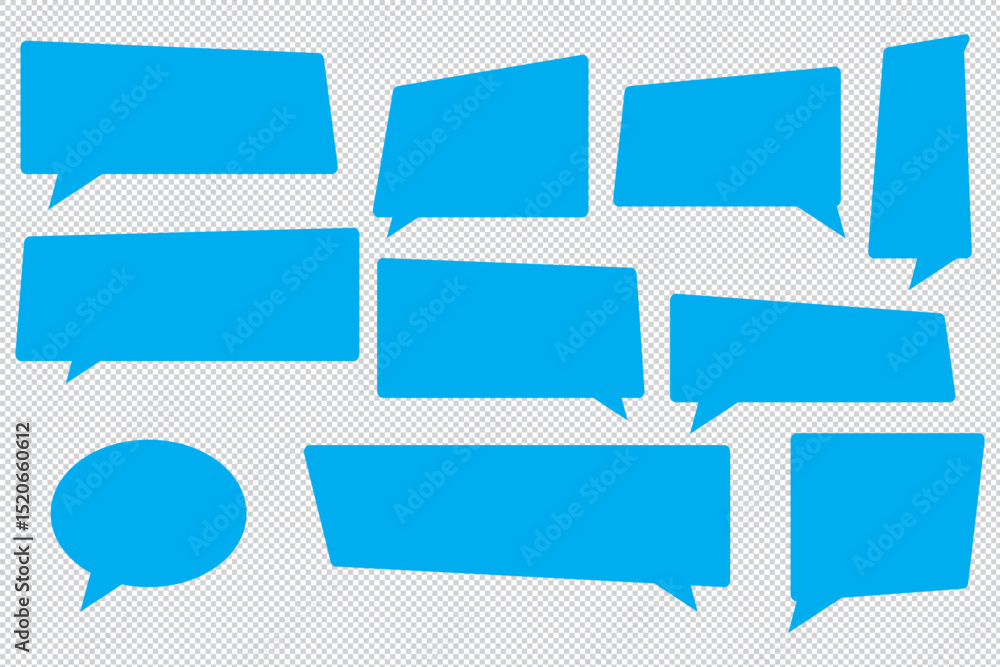 Poster speech bubbles set isolated on transparent background. vector eps 10