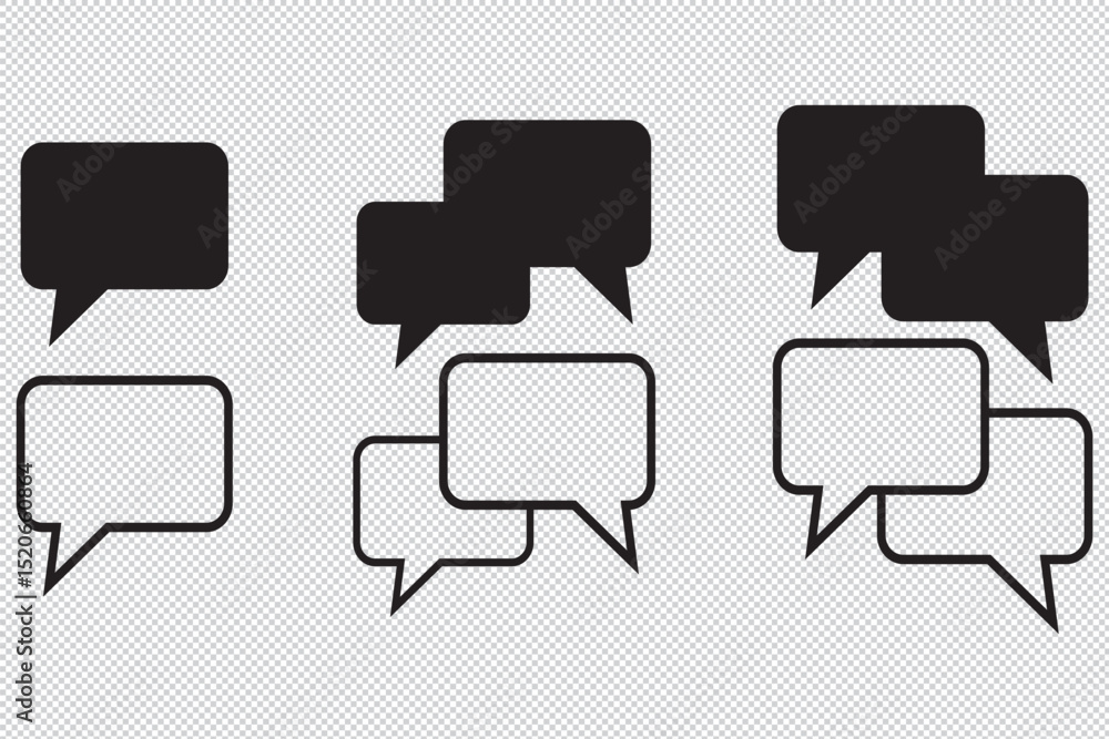 Poster chat vector icon. talk bubble speech icon. blank empty bubbles vector design elements eps 10