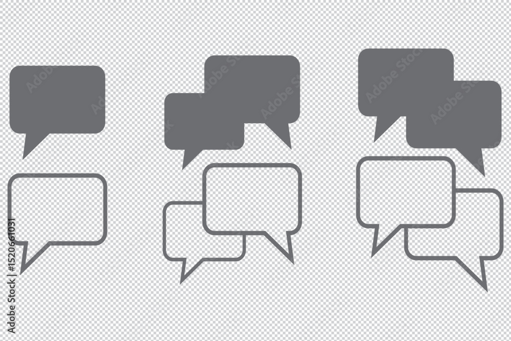 Poster chat vector icon. talk bubble speech icon. blank empty bubbles vector design elements eps 10