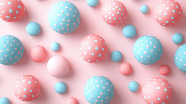 Retro polka dot pattern in soft pastel colors with smooth clean design and vintage appeal