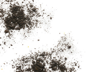 Abstract Image of Mud and Snow on a Black Background with an Isolated Feel and Texture