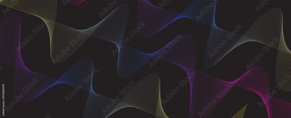 Poster dynamic sound wave isolated on white background. musical particle pulsing. blue energy flow concept.
