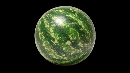 Obraz premium Round, green watermelon, patterned skin