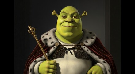 Shrek as King A Regal Reimagining of the Beloved Ogre