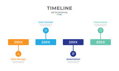 Milestone Roadmap Infographic with Numbered Steps and Finish Line