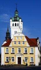Obraz premium Historical City Hall in the Old Town of Verden at the River Aller, Lower Saxony