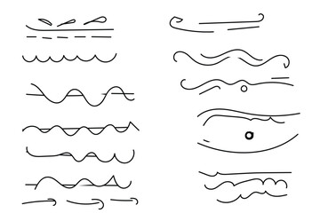 marker scribble line set