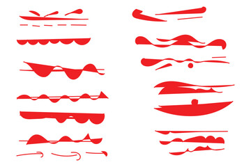 marker scribble line set