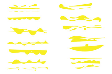 marker scribble line set