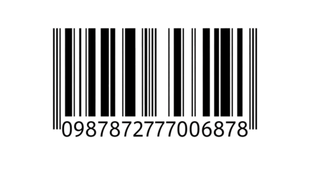Simple Barcode Illustration on Black Background for Product Identification and Inventory Management in Retail and Supply Chain Operations