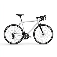 Fototapeta premium White road bike bicycle racing cycle speed fitness exercise transportation vehicle equipment gear sport 100char
