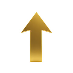 Golden Arrow Upward Progress and Growth Symbol transparent background