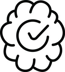 Verified check mark icon vector graphic design illustration symbol for social media and web design use