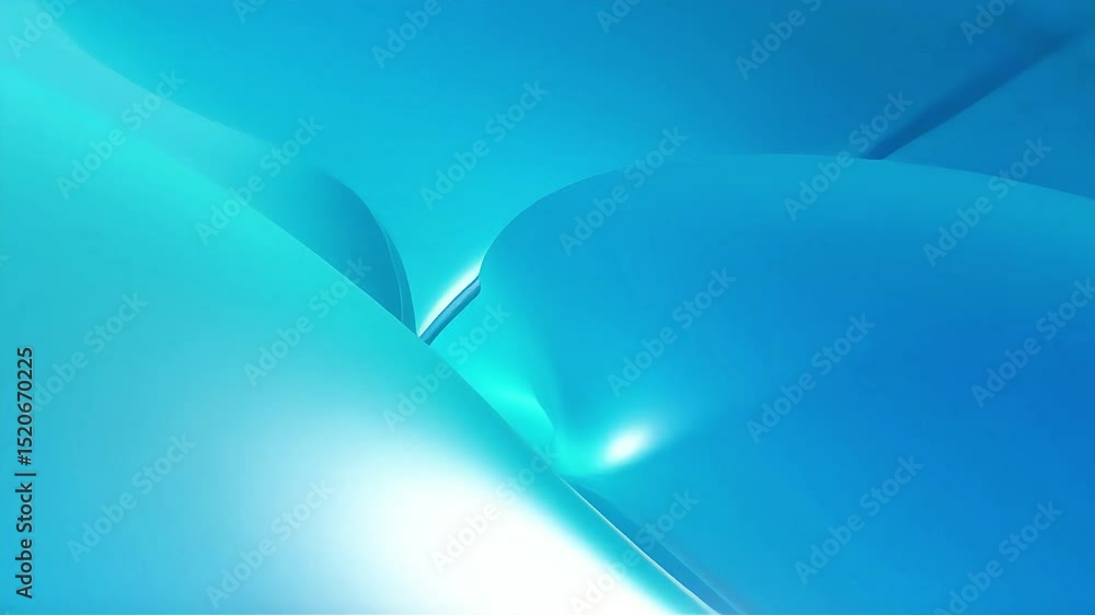 Poster Abstract Blue Wave Forms: Dynamic Gradient Animation