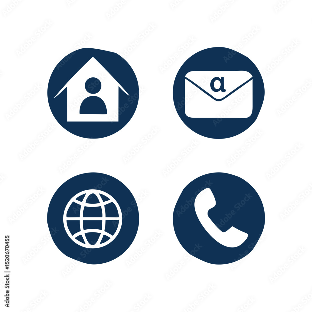 Poster blue vector web icon set for internet design